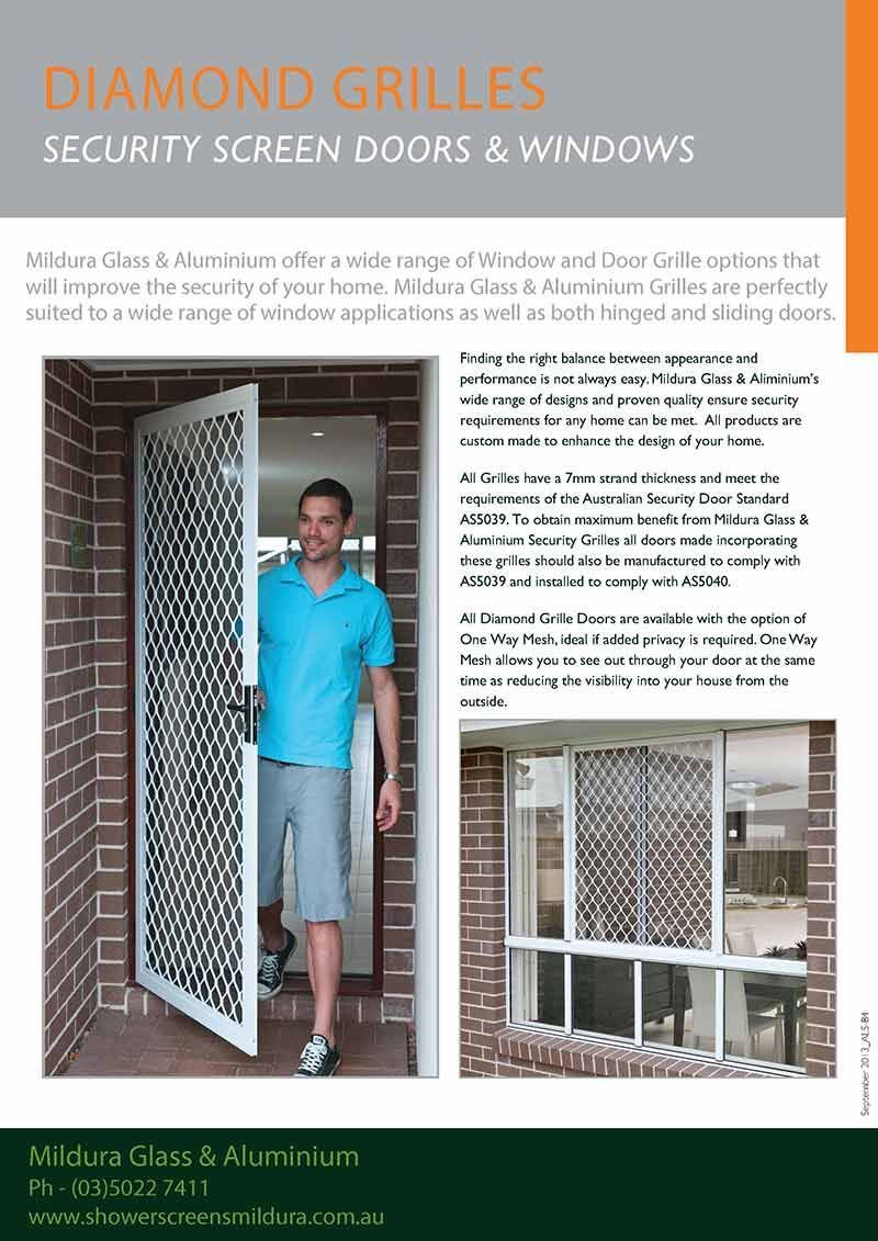 Diamond grilles — Mildura, VIC — Mildura Glass & Aluminium