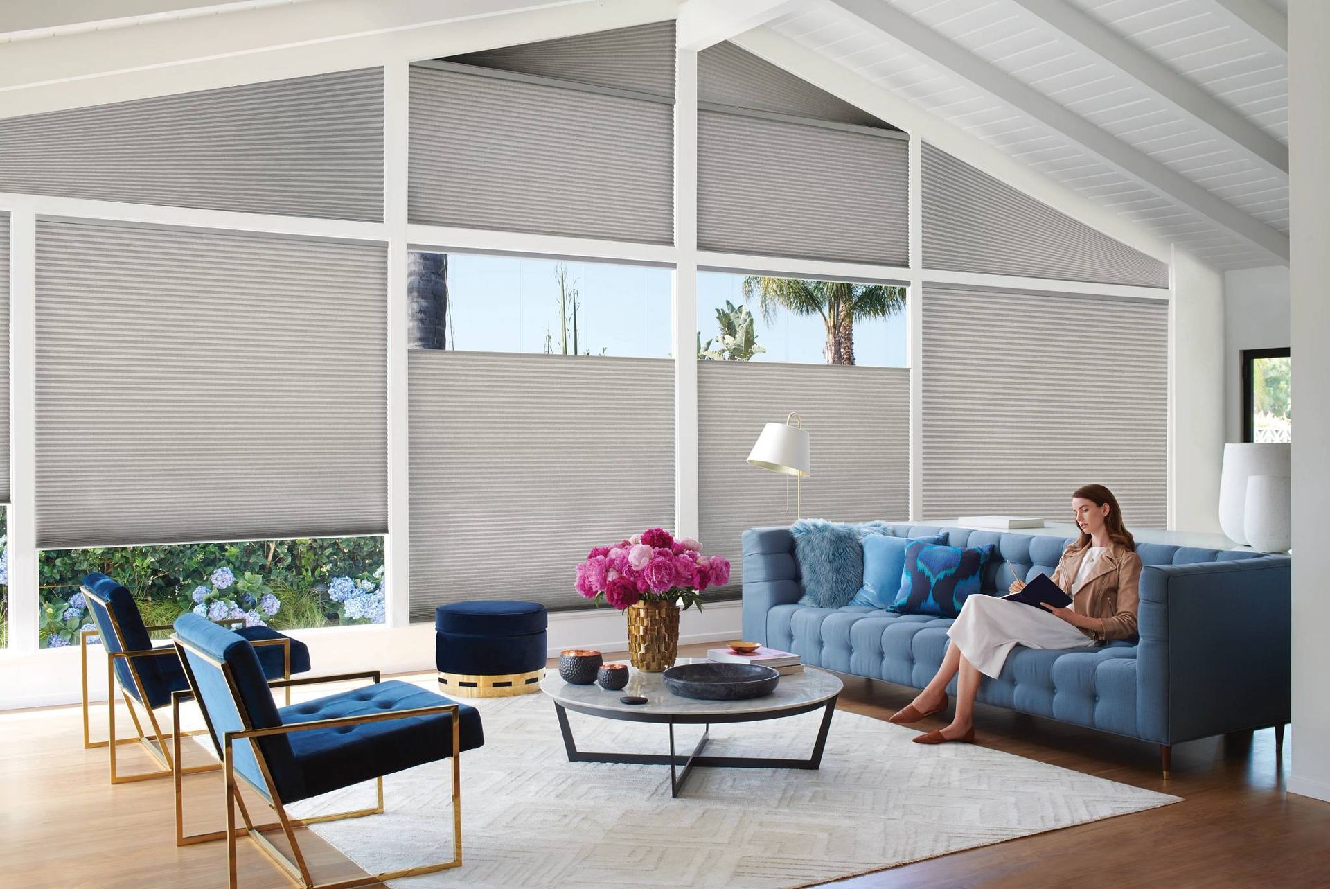 Hunter Douglas Duette® Cellular Shades for angled windows near Carlsbad, California (CA)