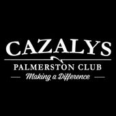 Cazalys Palmerston Club logo: white text on black background. 