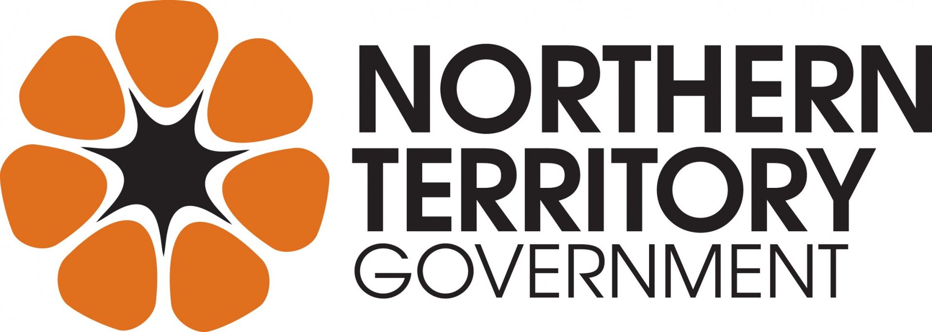 Logo of the Northern Territory Government. A stylized orange flower and the words 