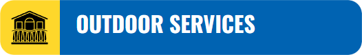 A blue and yellow button that says outdoor services
