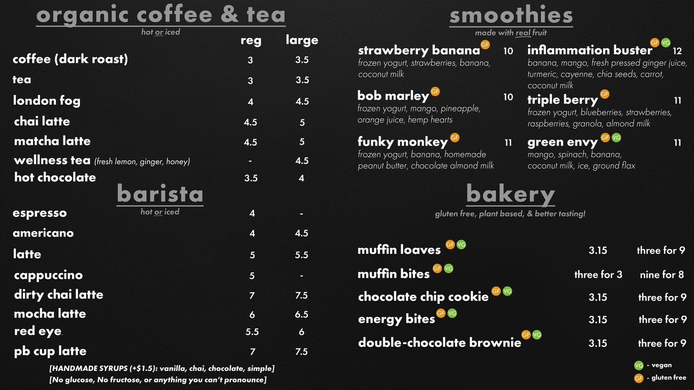 Healthy Meal Menu - Gd2Go North Bay