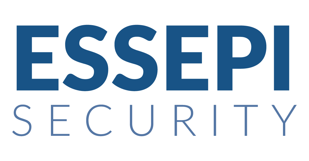 Logo di Essepi Security, azzurro su sfondo neutro