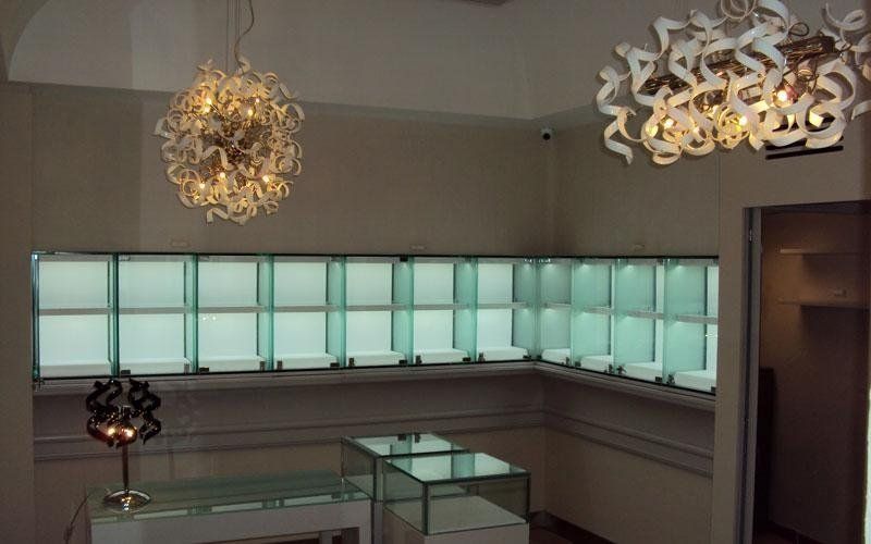 illuminazione d'arredo in un negozio