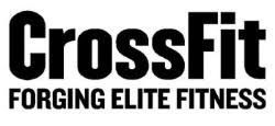 The logo for crossfit in black and white