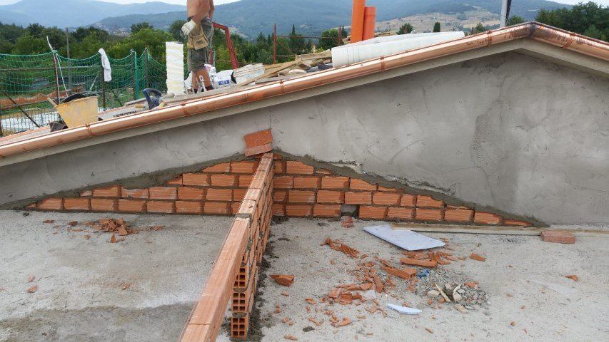 cantiere per lavori tetto