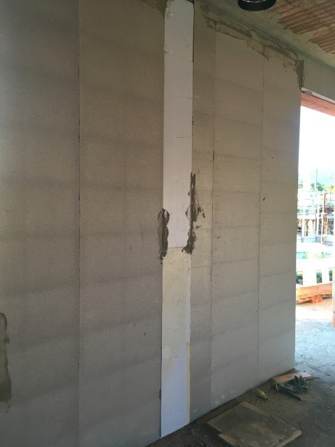 Lavori di tamponamento dopo ristrutturazione