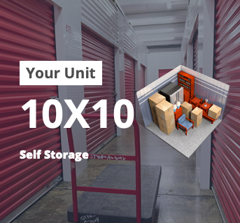 A picture of a 10x10 self storage unit