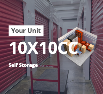 A picture of a 10x10 self storage unit