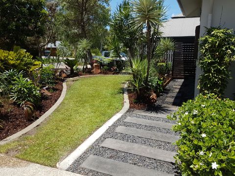 Clean Lawn With Trimmed Bushes — Bruce Jackman’s Advanced Landscapes in Cairns, QLD