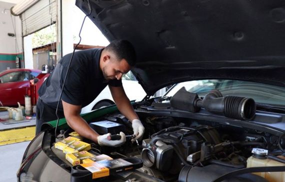 Mechanic working on car | Rancho Express Lube