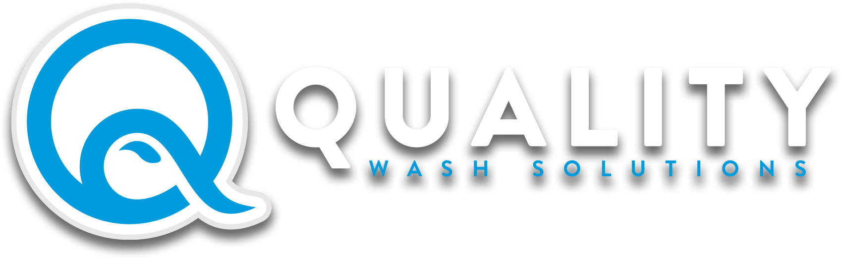 quality wash solutions - Q logo with water drop to show  building car washes