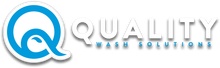 quality wash solutions - Q logo with water drop to show  building car washes