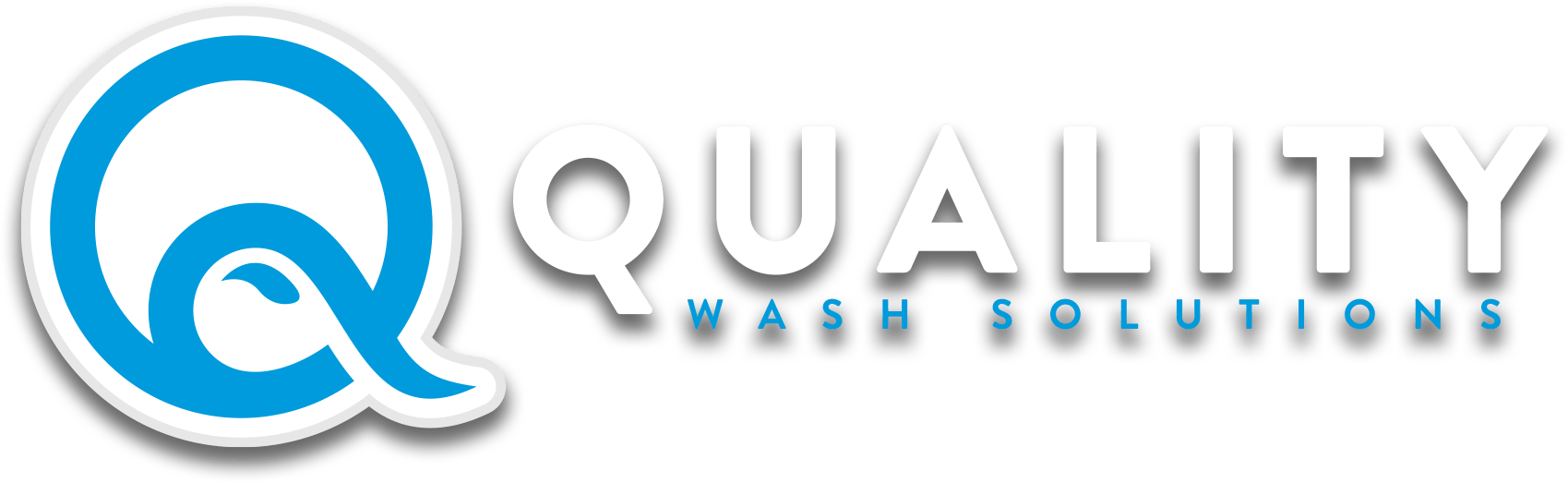 quality wash solutions - Q logo with water drop to show  building car washes