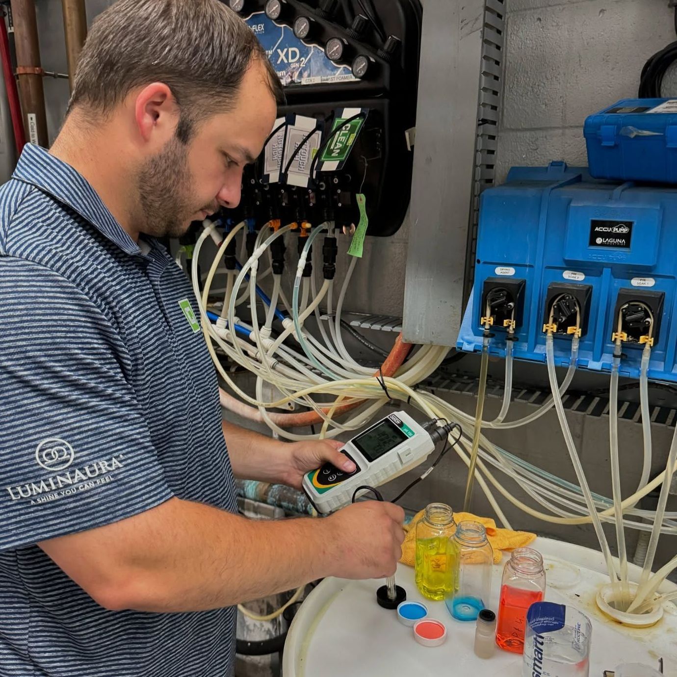 qualchem employee tests car wash chemicals