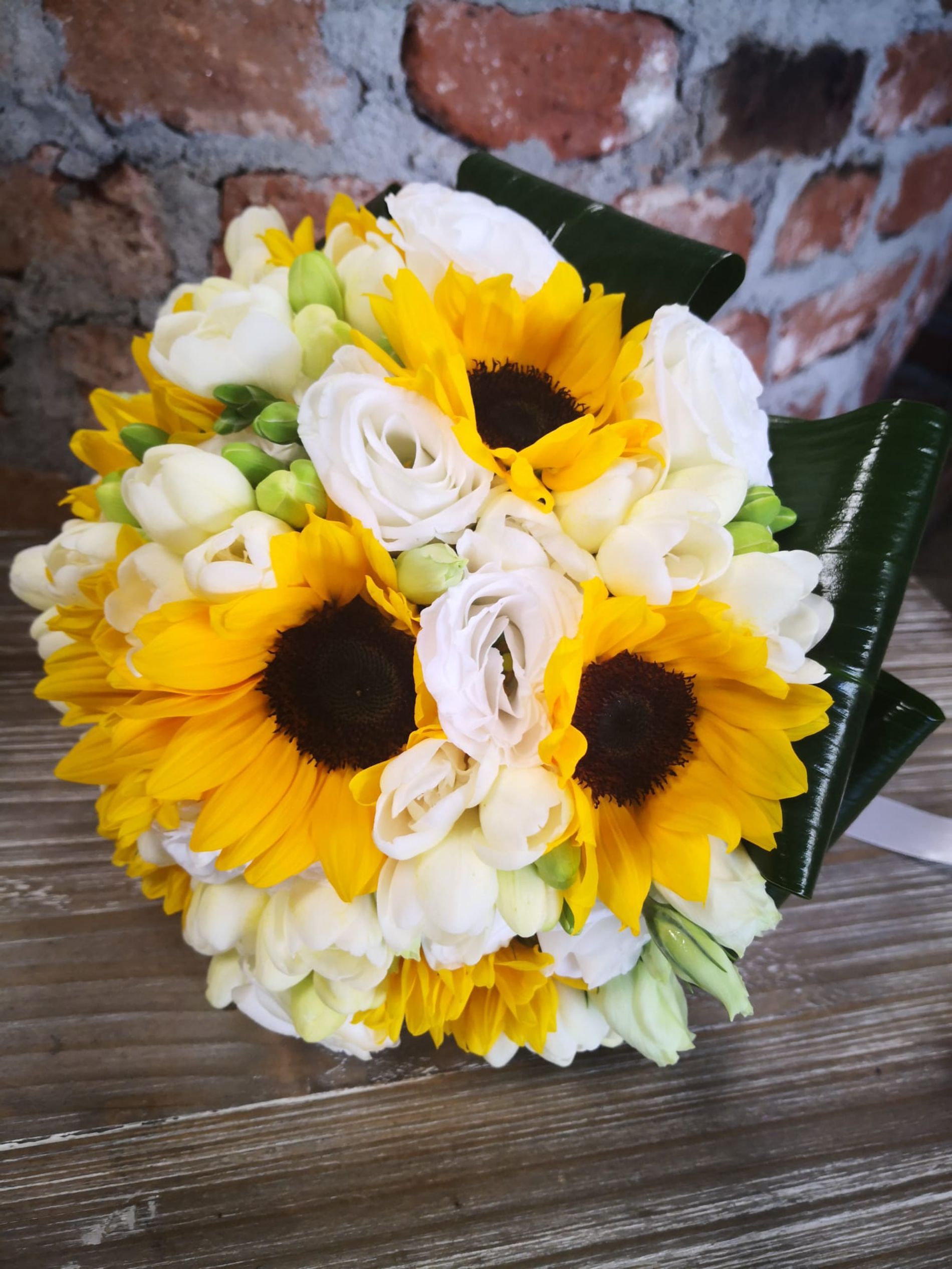 Bouquet con girasoli