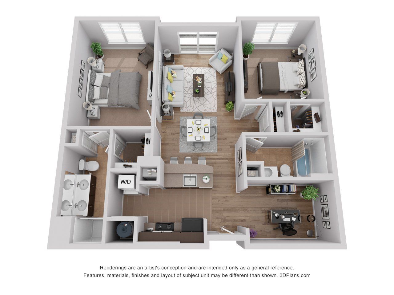 201 Twenty One | Studio, One, and Two-Bedroom Floor Plans