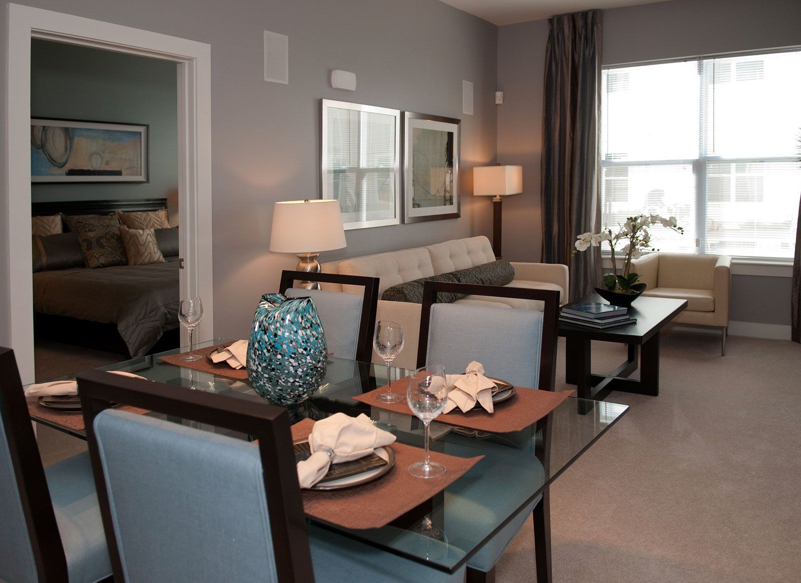 dining area and living room