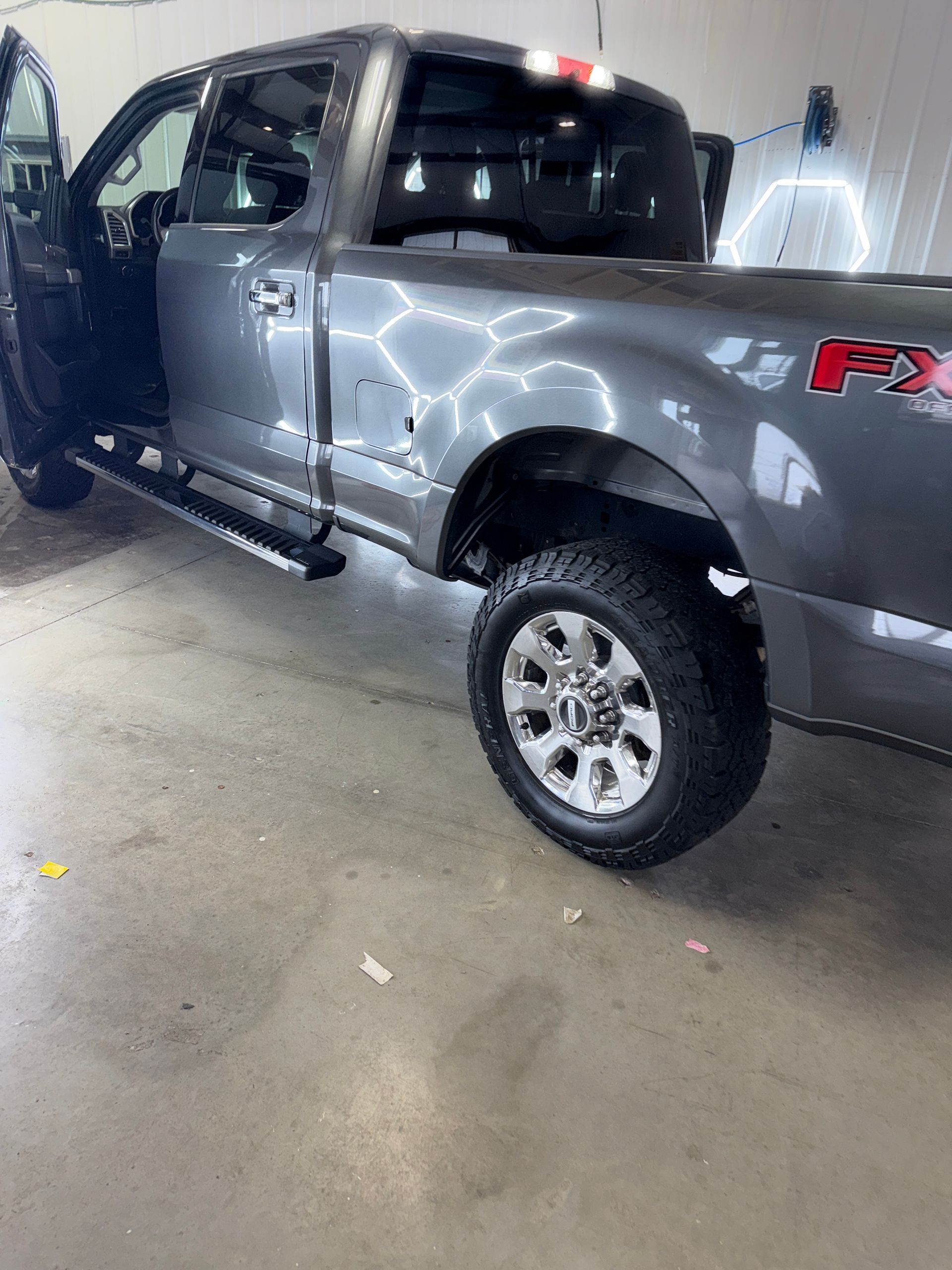 Silver truck auto detailing and mobile detailing in Antioch IL by Captain Coles Detailing.