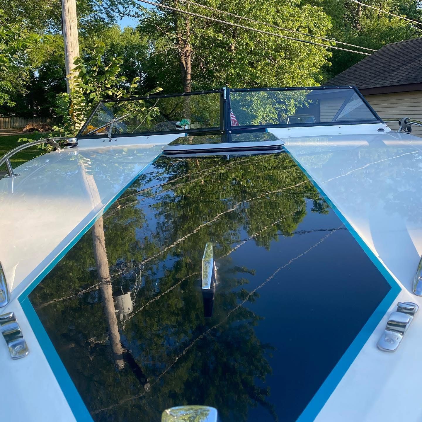 Boat deck detailing and marine cleaning service in Antioch IL by Captain Coles Detailing.