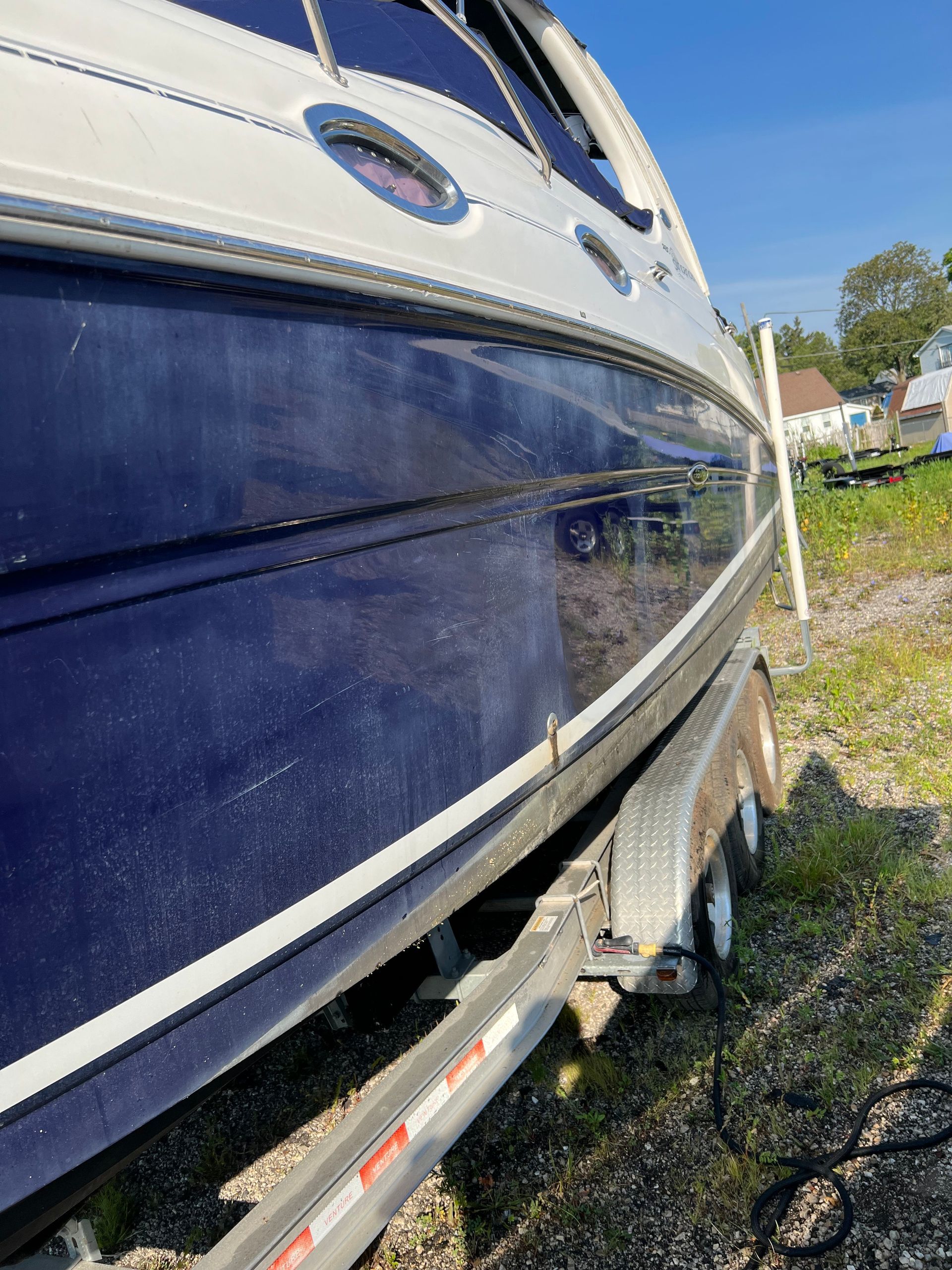 oxidized boat before buffing