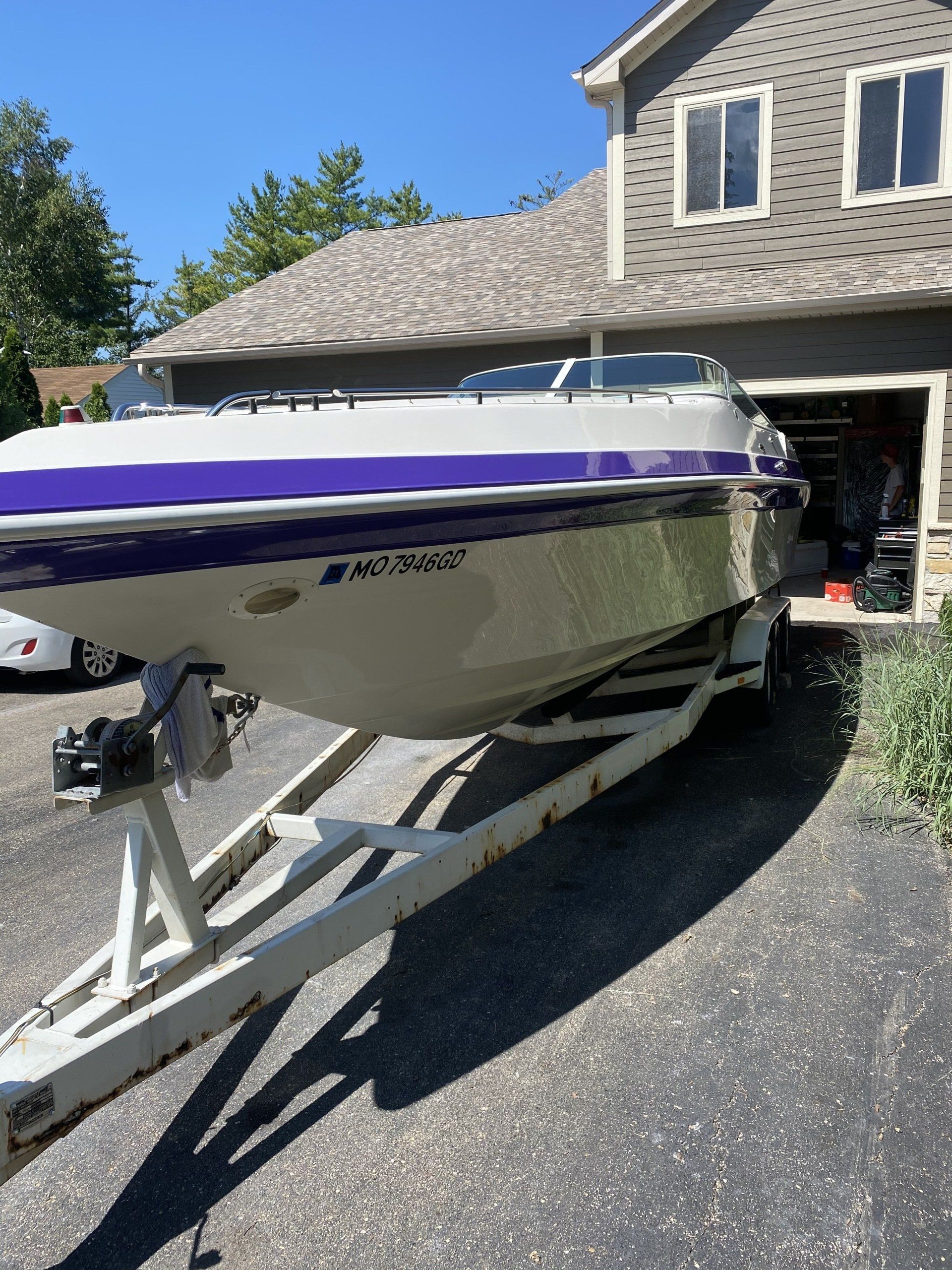 Boat exterior cleaning and mobile marine detailing in Lake Villa IL by Captain Coles Detailing.