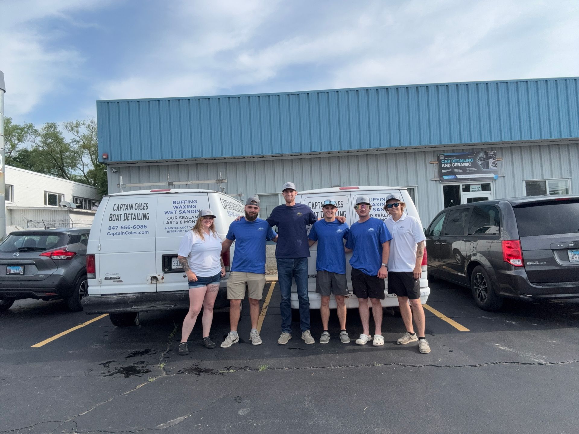 Captain Coles Detailing team photo in Antioch IL representing local auto and boat detailing experts.