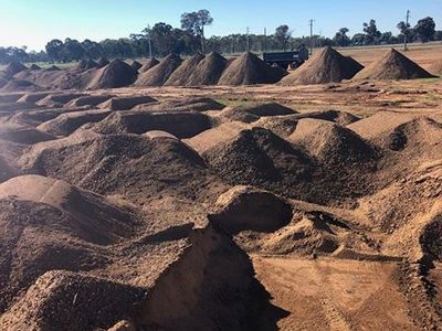 piles of dirt