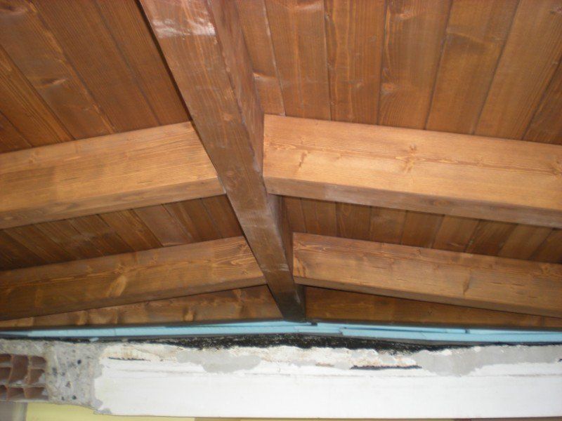 particolare della struttura in legno