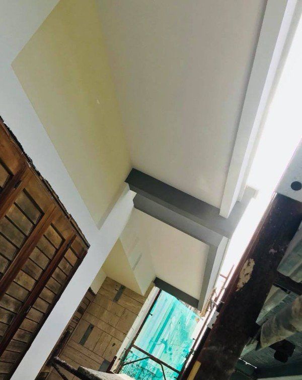 lavoro di ristrutturazione parete esterna edificio