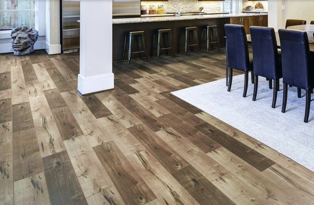 Wooden hardwood floor with varied tones and textures.