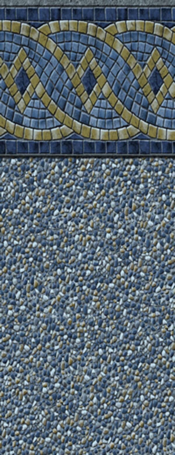 Blue Gold Pebbles Tile Design — Clinton Township, MI — Bob Clement Pool Service LLC