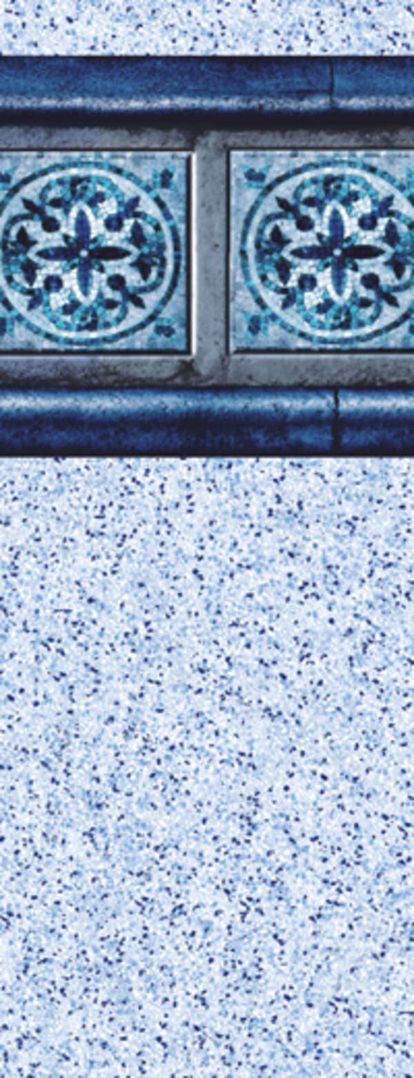 White Blue Pebbles Tile Design — Clinton Township, MI — Bob Clement Pool Service LLC