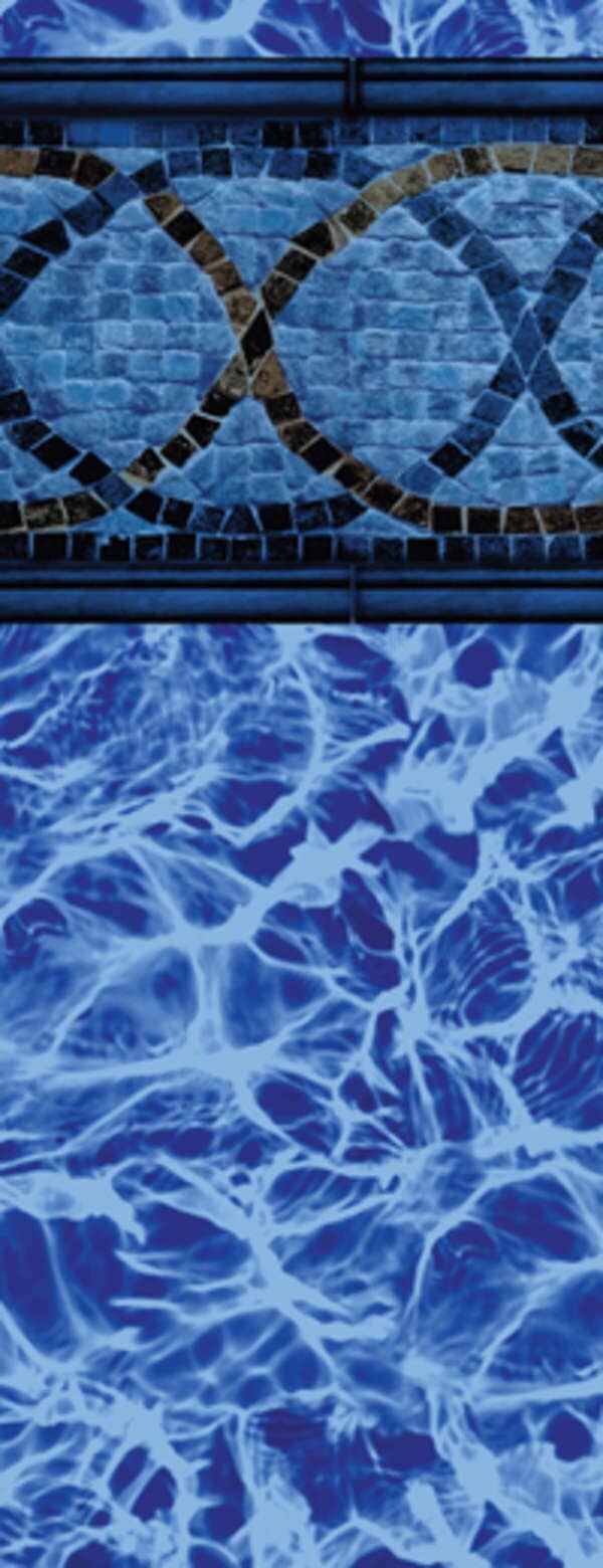 Dark Blue Upper Lines Tile Design — Clinton Township, MI — Bob Clement Pool Service LLC