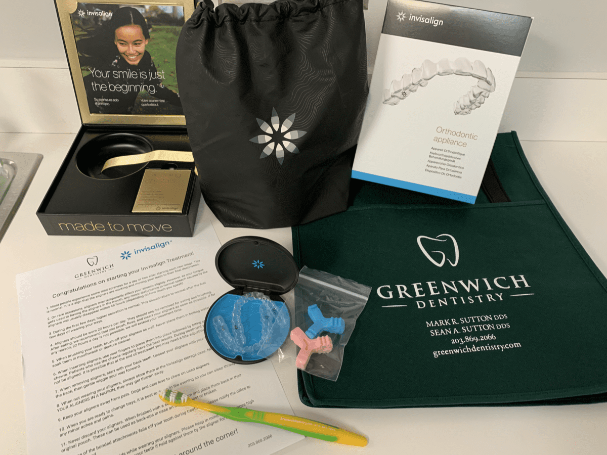 A greenwich dentistry bag is sitting on a table