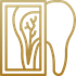 A gold icon of a tooth xray