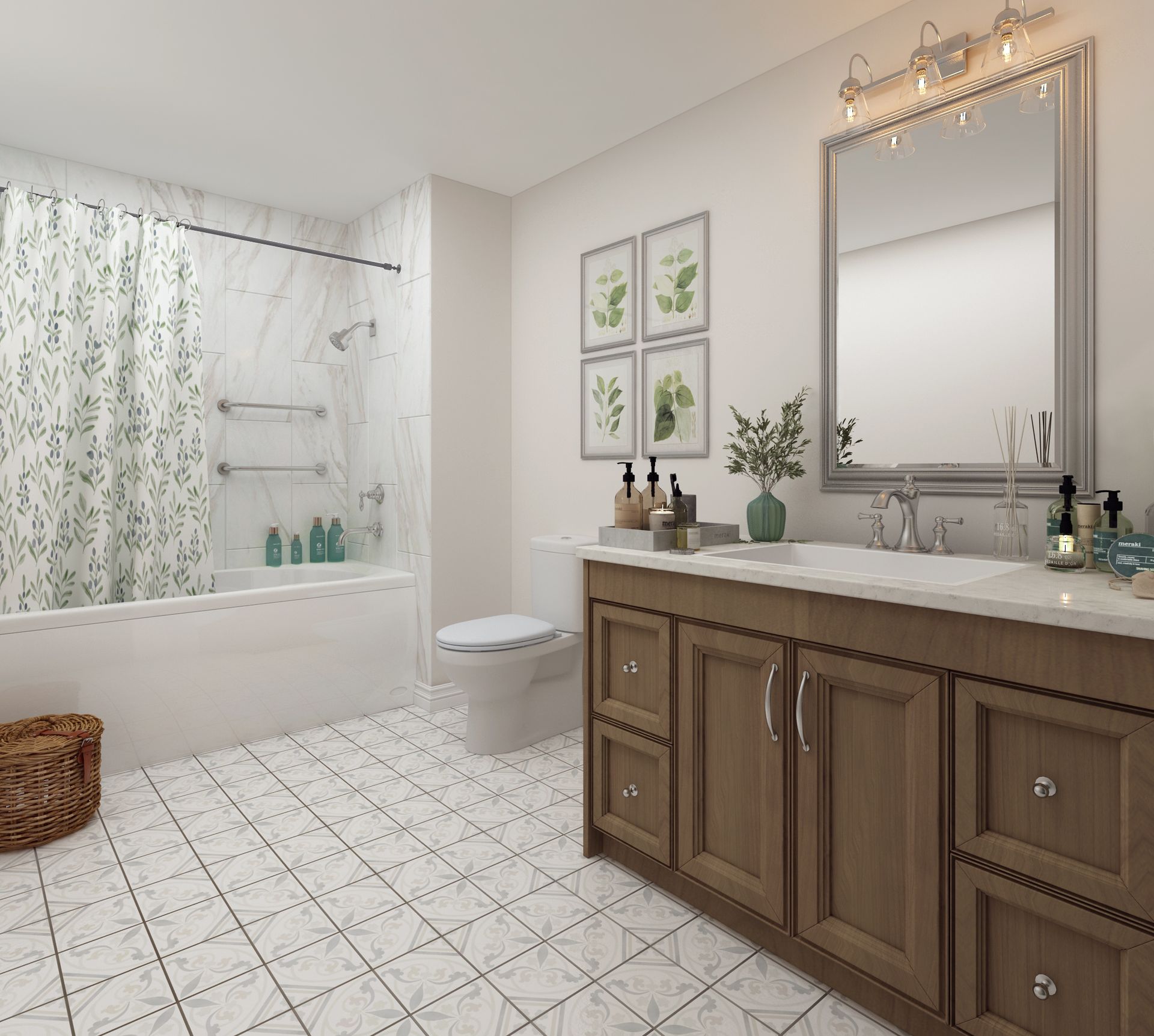 Bluebird Bathroom Rendering