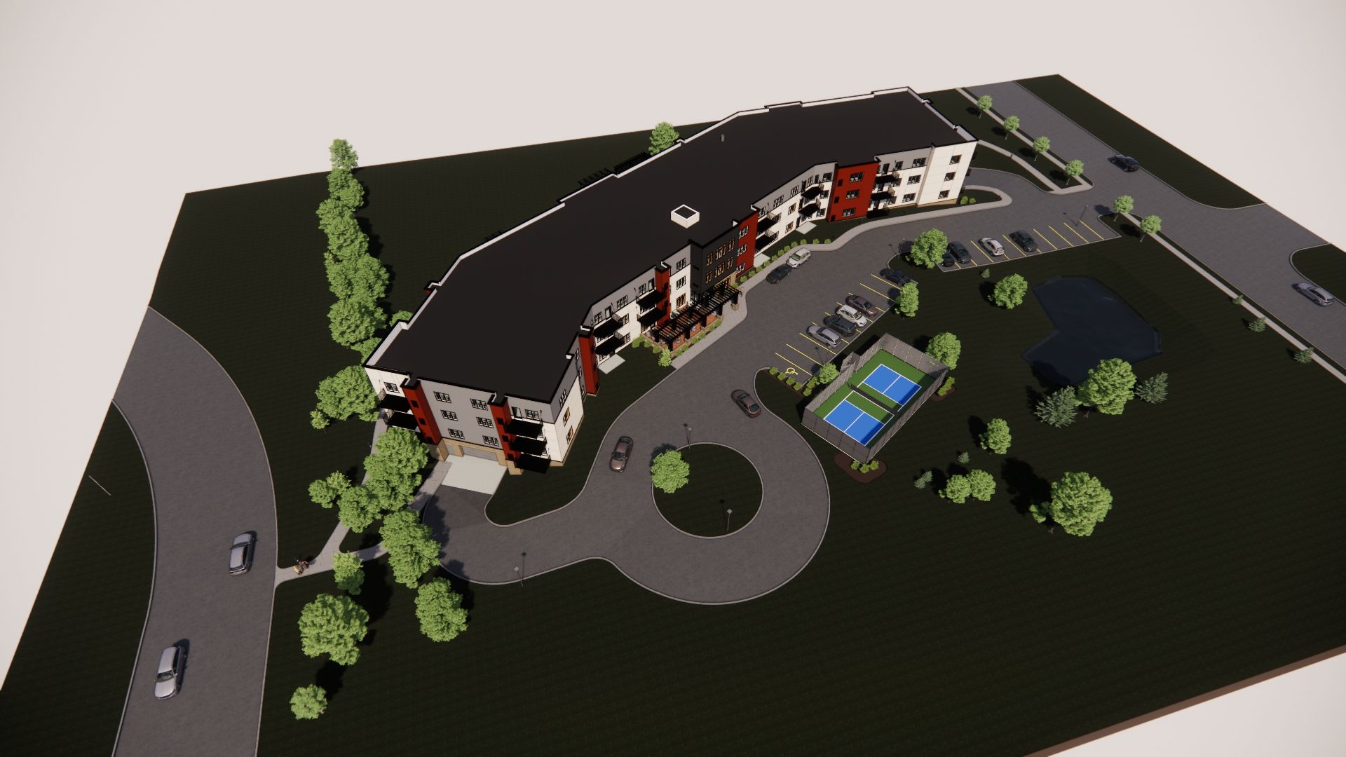 Aerial Rendering of Site