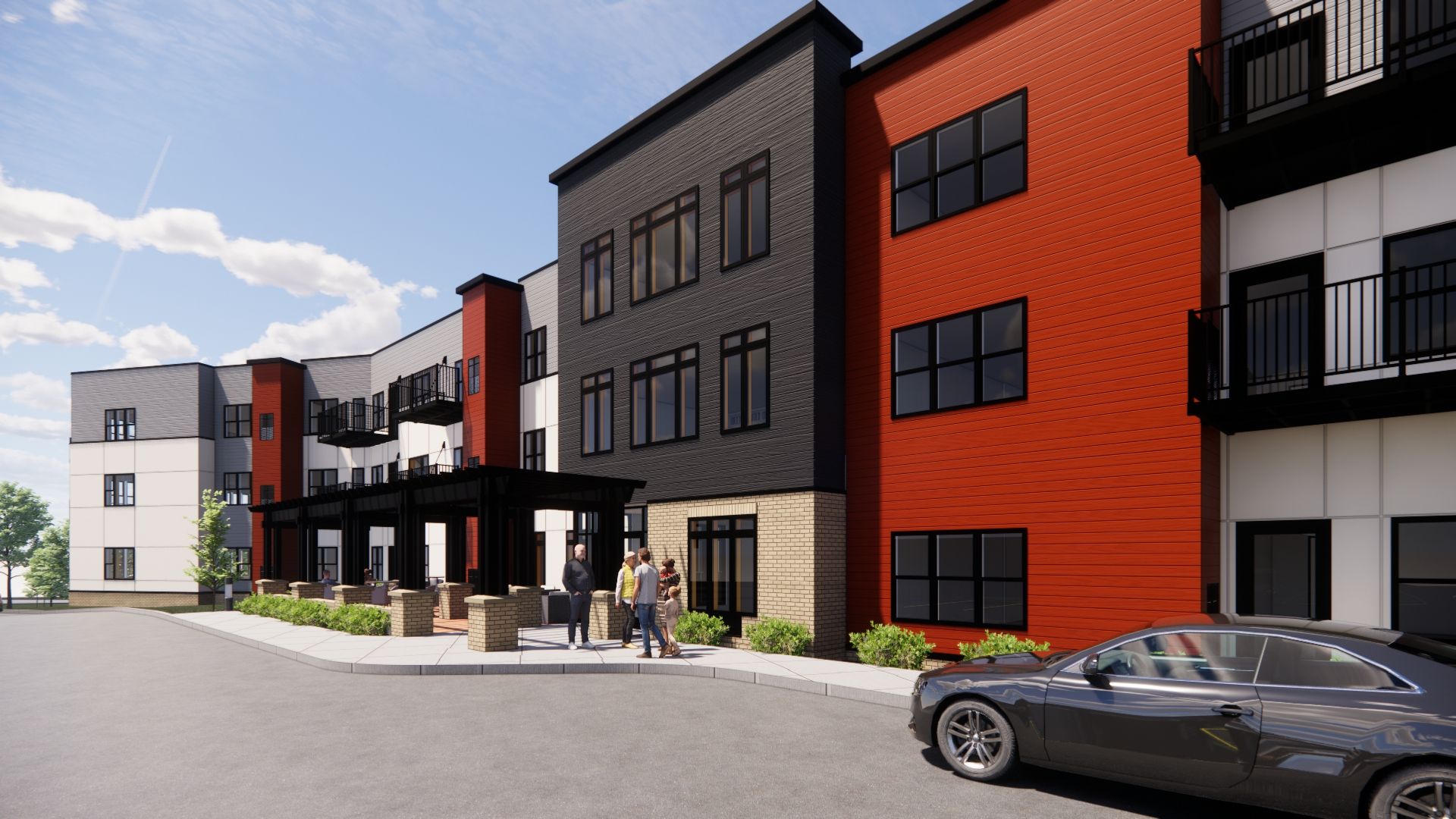 Rendering of front entrance