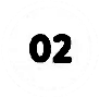 The number 02 is written in black on a white background.