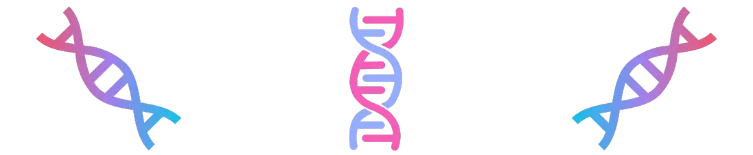 A 3d model of a DNA strands on a white background.