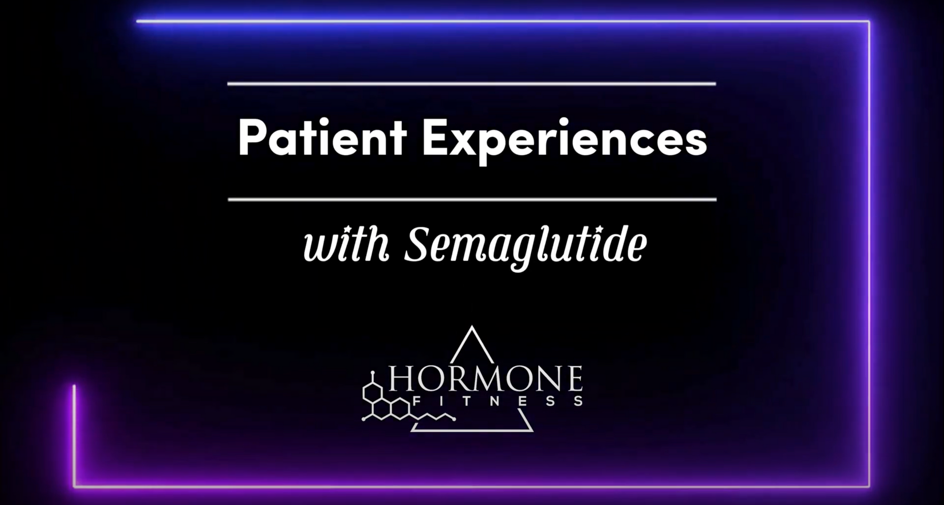 A neon sign that says patient experiences with semaglutide