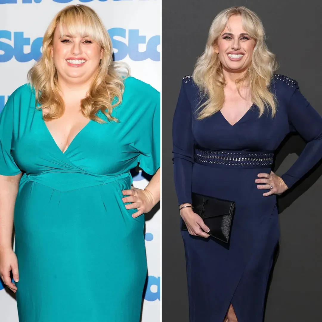 Australian actress and producer Rebel Wilson weight loss before and after.