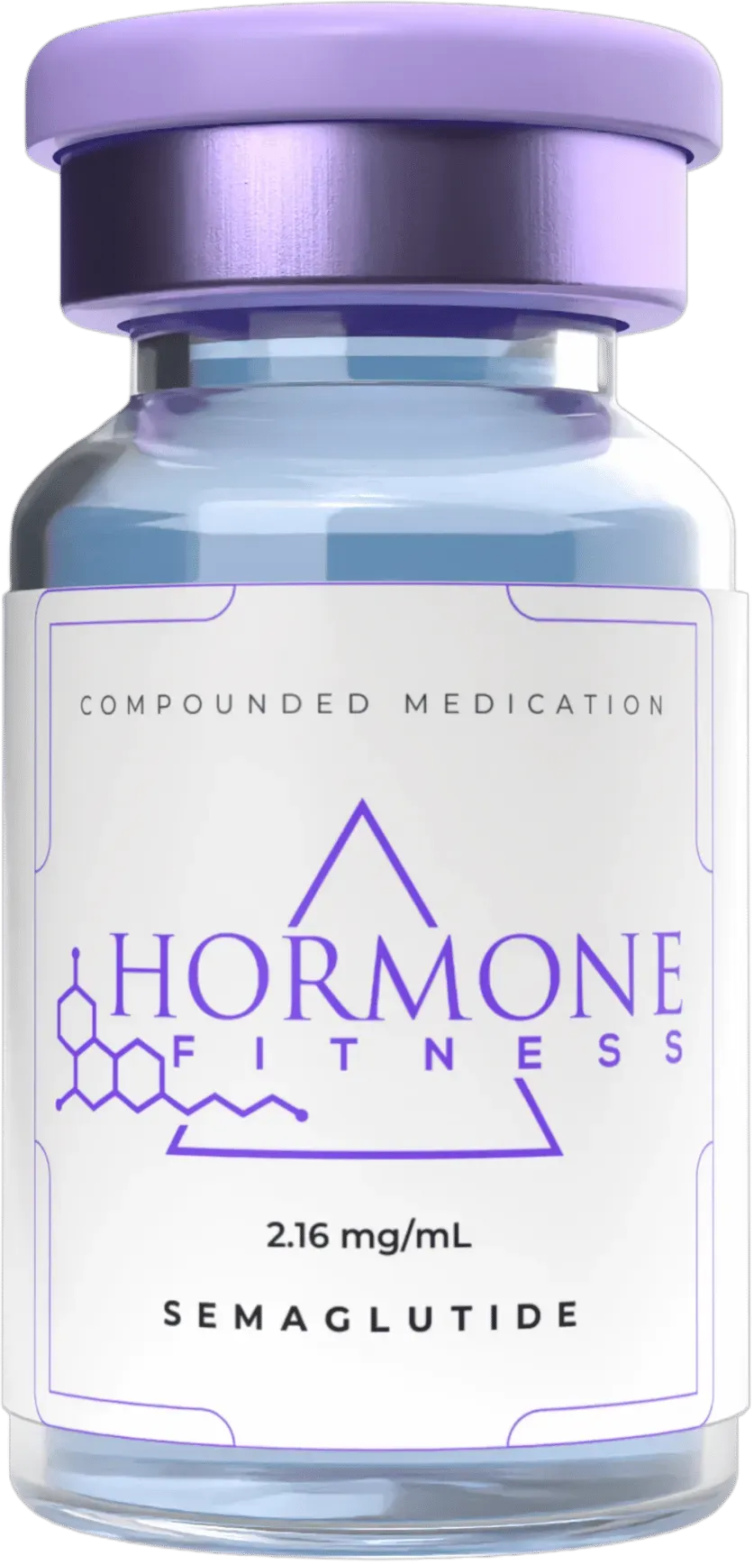 A 2.16mg vial of Semaglutide treatment for medical weight management by Hormone Fitness.