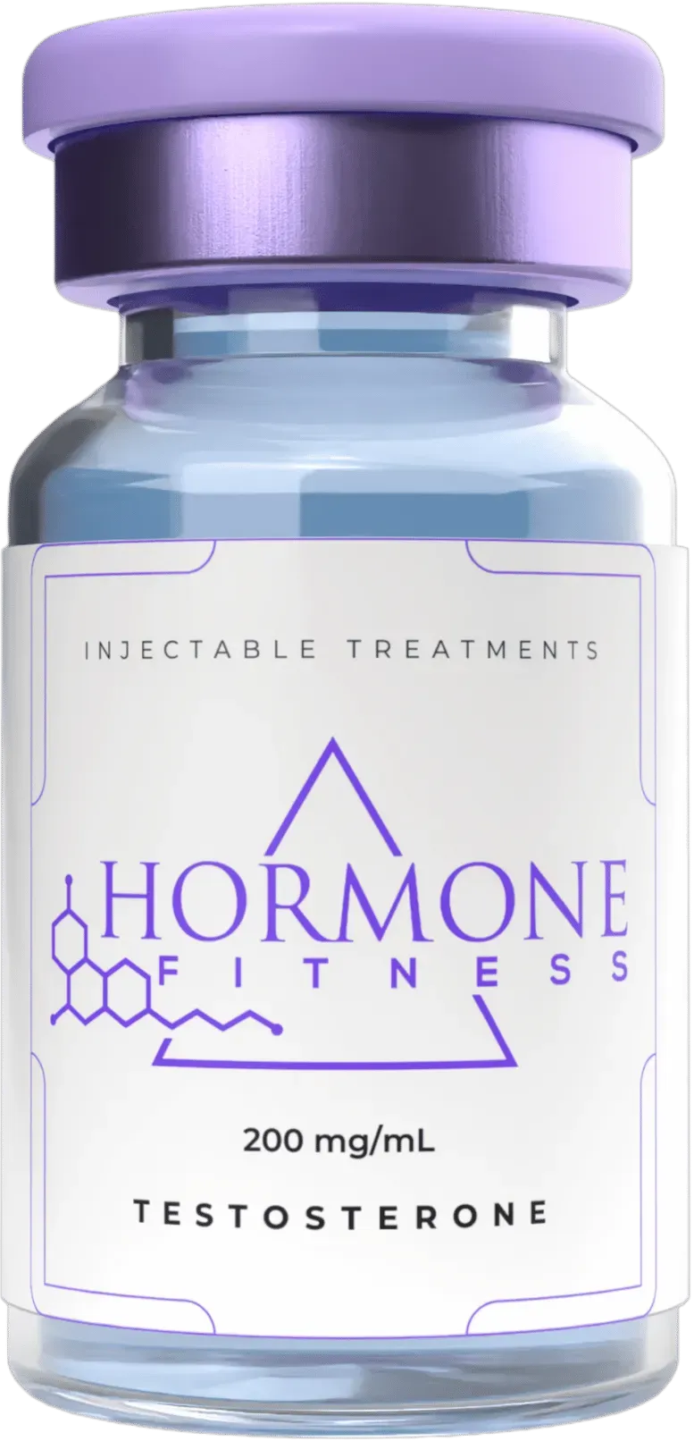 A 200 mg vial of testosterone treatment from Hormone Fitness. 