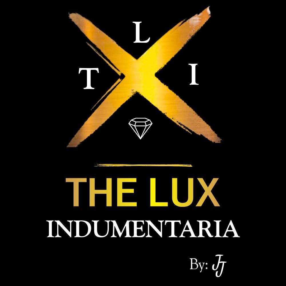 Un logotipo para Lux Indumentaria con un diamante en el medio.
