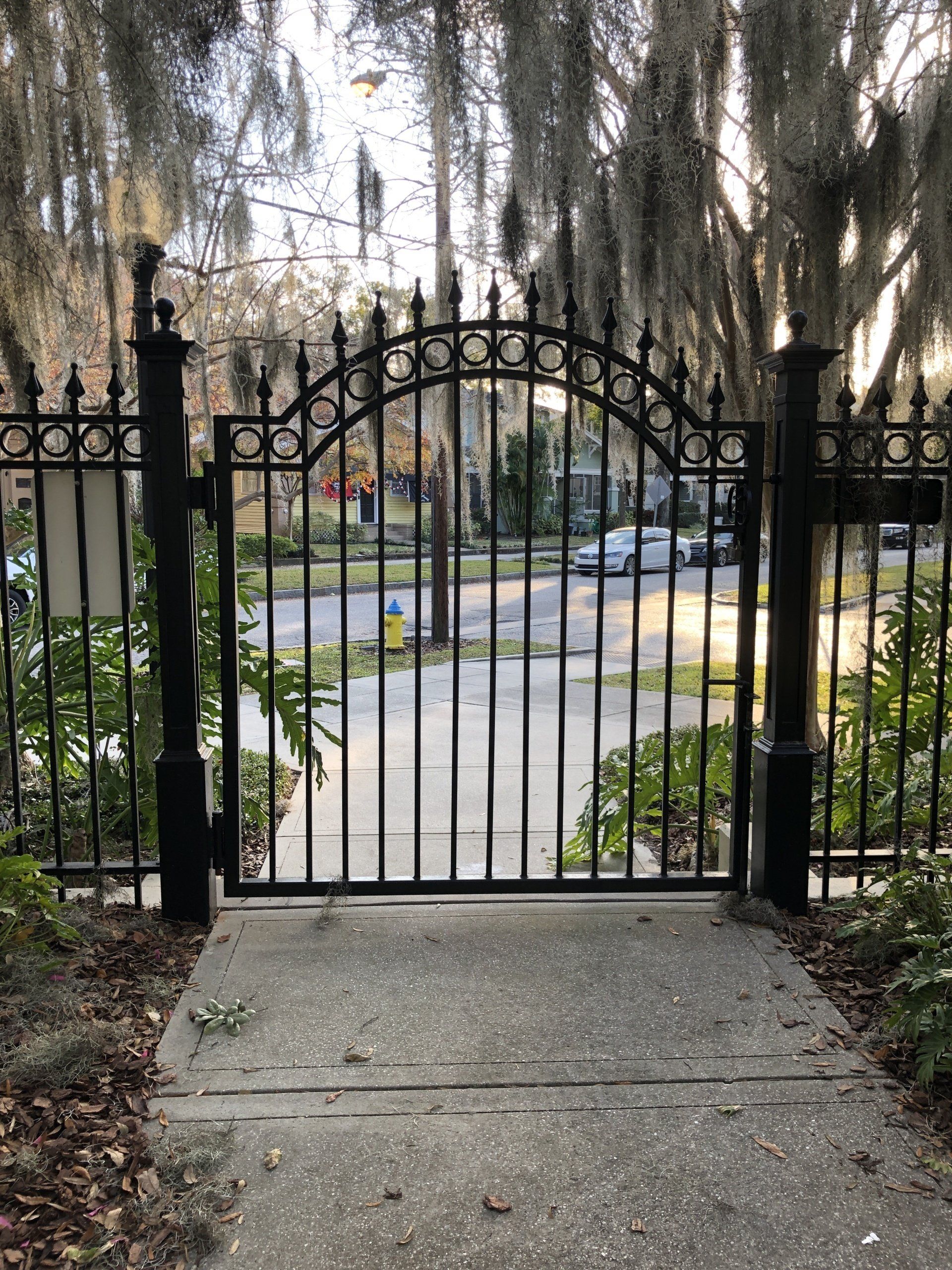 all metal gate in Hyde Park neighborhood