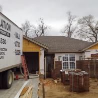 PJ's Insulation truck at job site