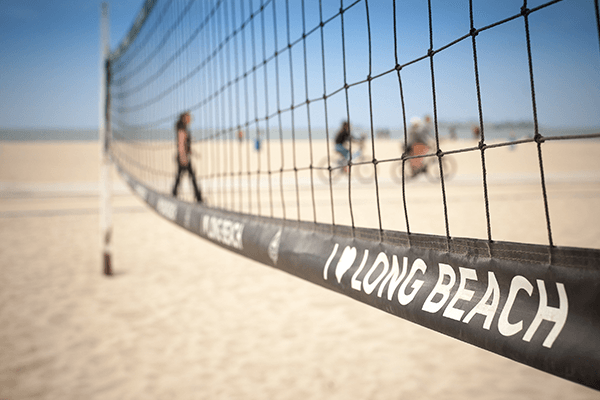 I love Long Beach - Volleyball Net Photo
