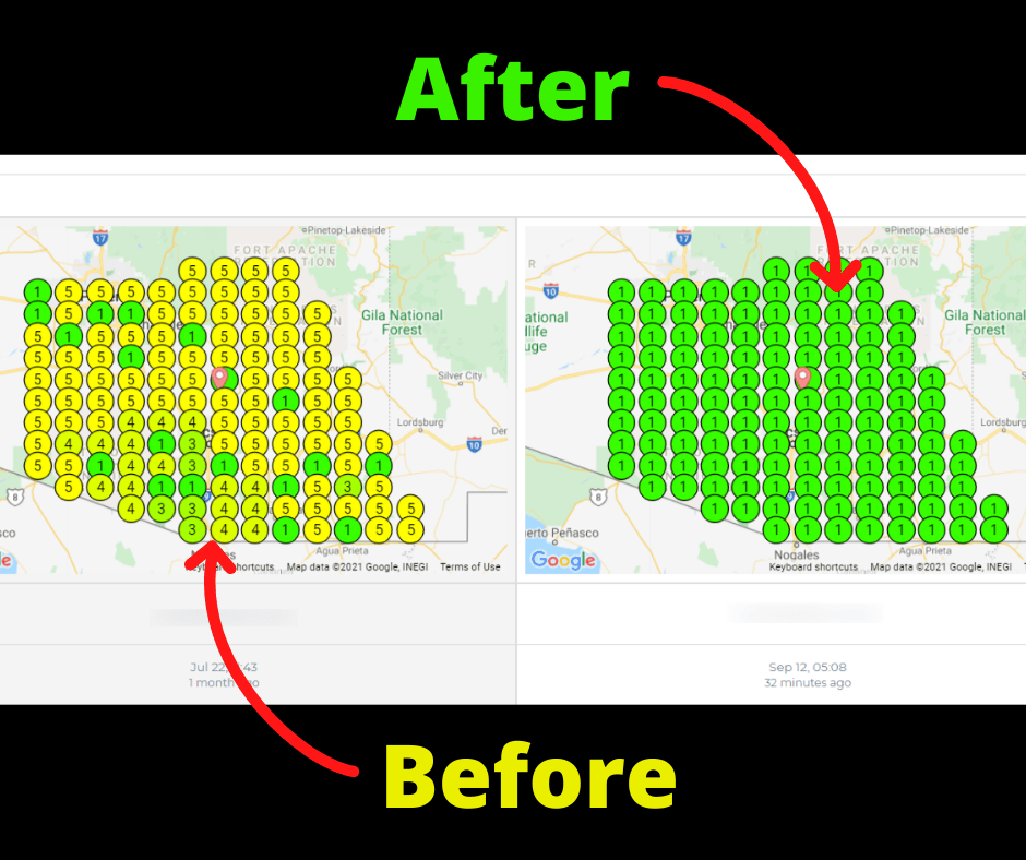 Ranked number 1 in google my business map pack